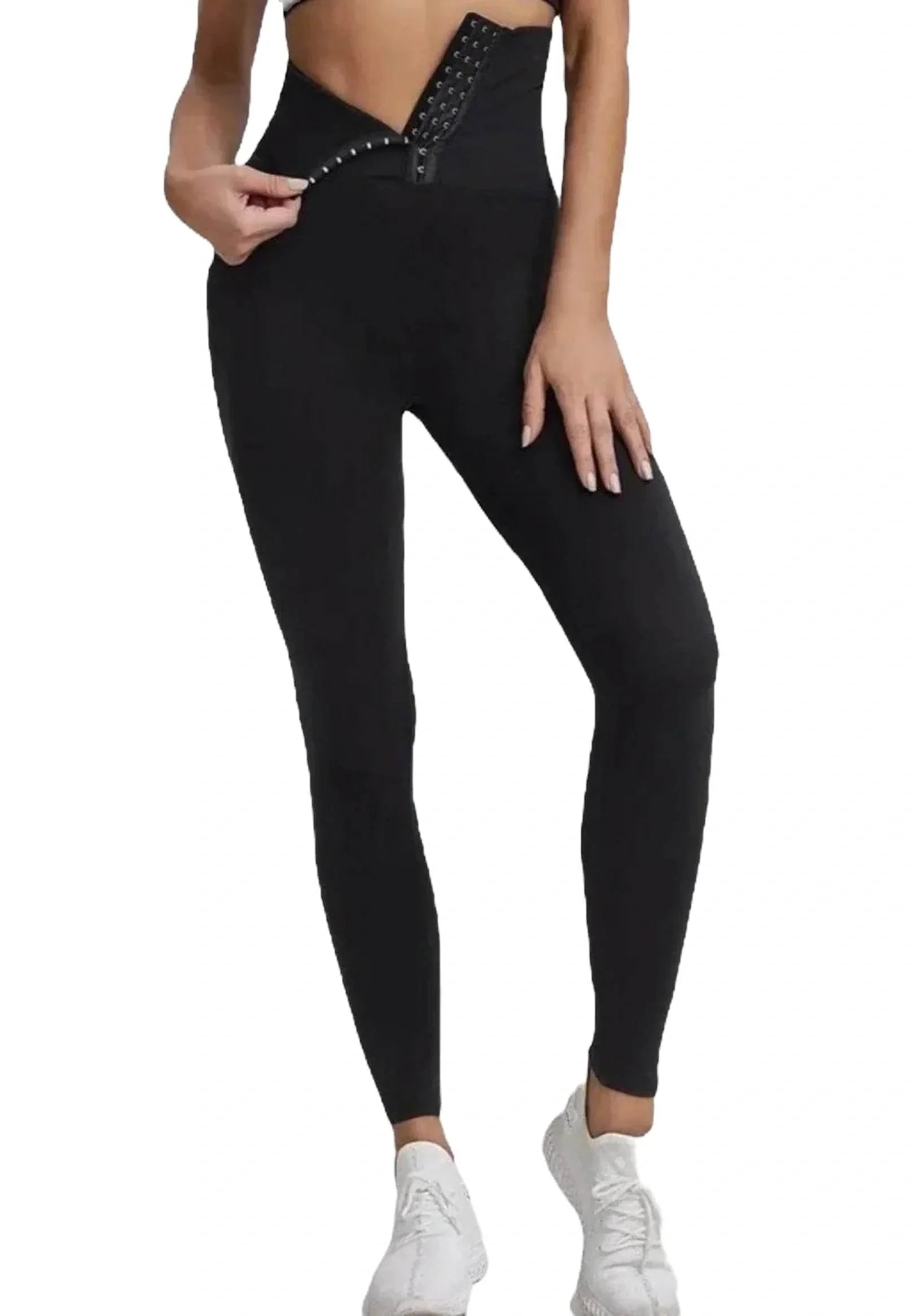 Colanți Scurți Modelatori cu Corset | Colanți Sport Talie Înaltă pentru Dama