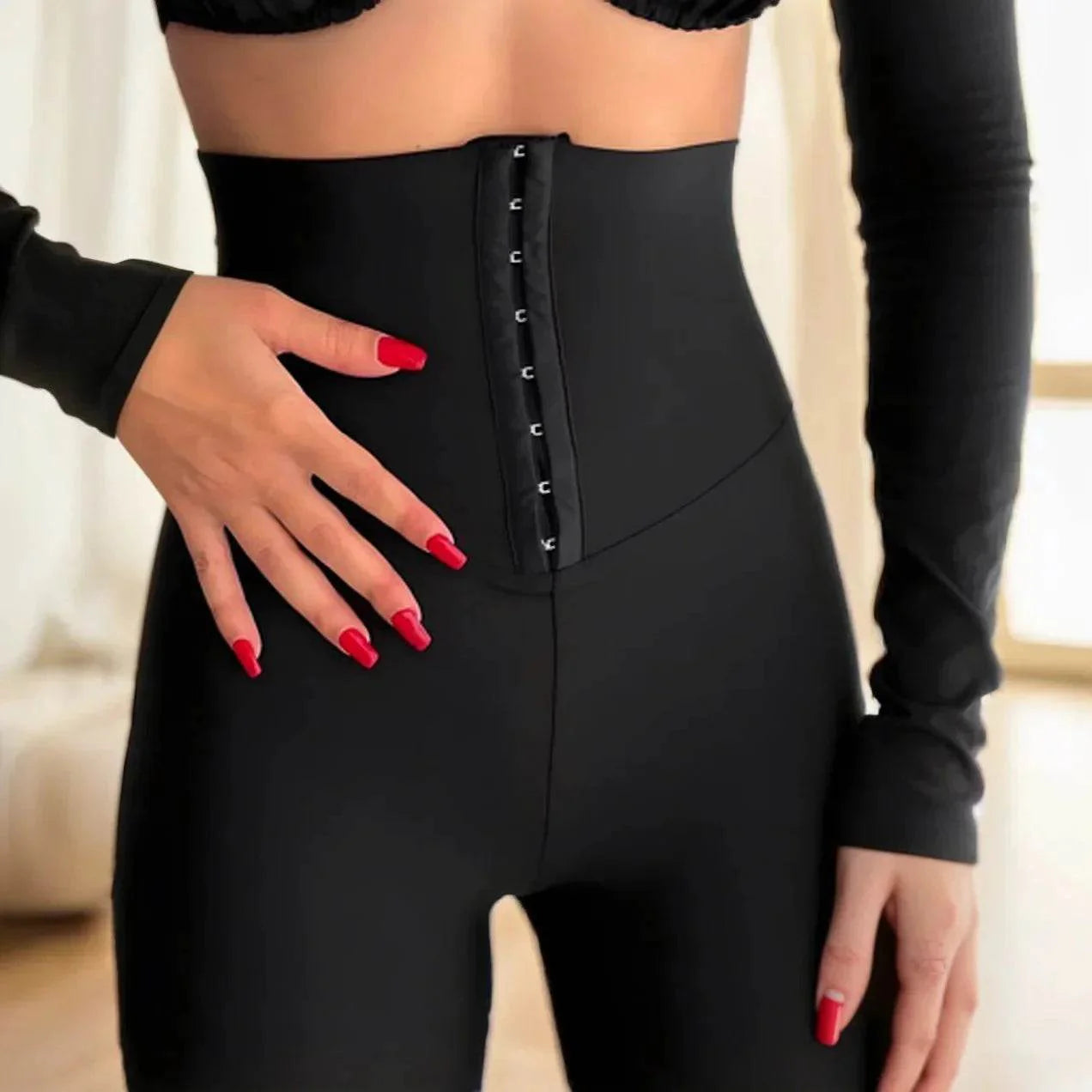 Colanți Modelatori cu Corset în Talie | Colanți Push Up pentru Sport și Purtare Zilnică