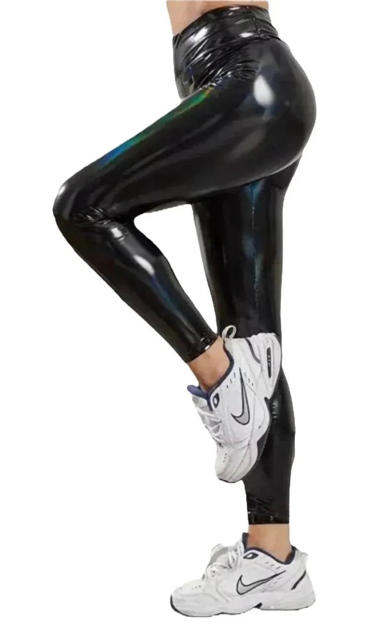 Colanți din Latex cu Talie Înaltă | Colanți Termici Dama cu Captușeală