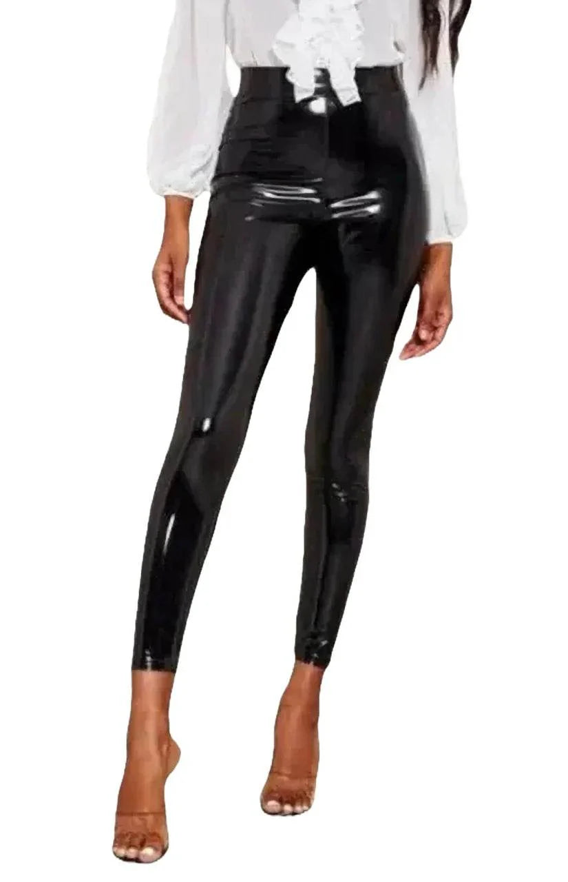 Colanți din Latex cu Talie Înaltă | Colanți Termici Dama cu Captușeală