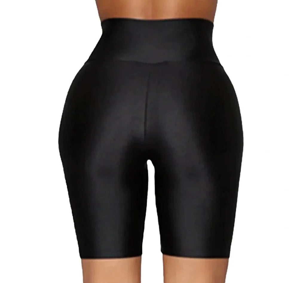 Colanți Scurți cu Talie Înaltă din Lycra | Colanți Modelatori Dama cu Efect Push Up