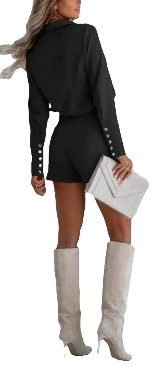 Compleu de Dama cu Fustă-Pantalon și Cămașă | Set Elegant pentru Ocazii Speciale