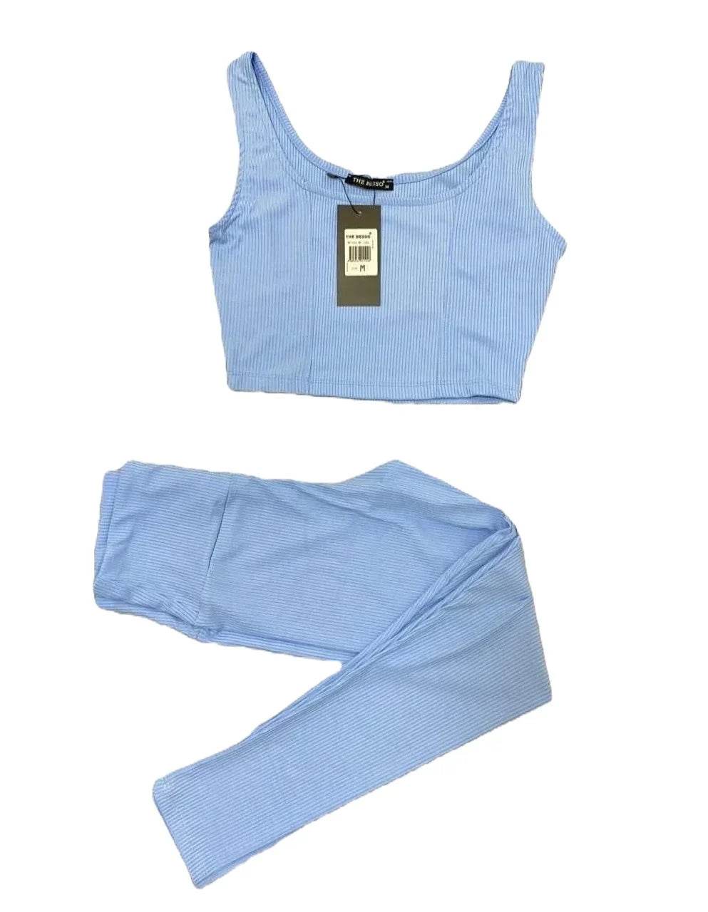 Compleu Modelator Fitness Bleu | Set de Yoga și Exerciții cu Bustieră