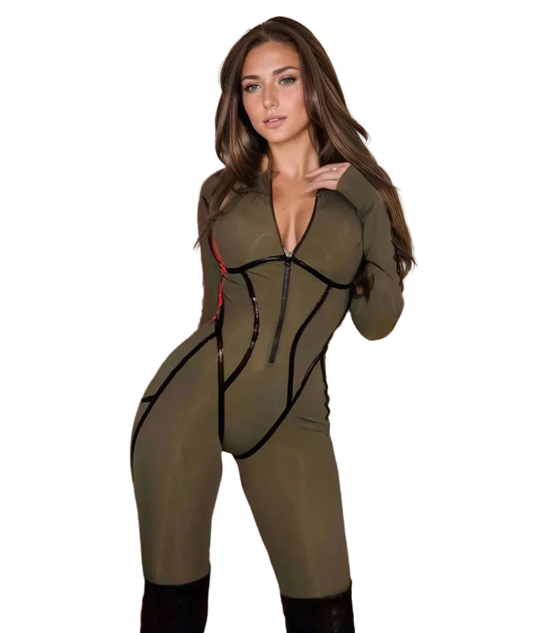 Salopeta Modelatoare cu Insertii Latex Kaki