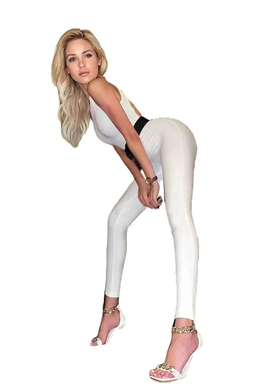 Salopetă Modelatoare Albă cu Spatele Gol | Jumpsuit Dama cu Efect Push Up